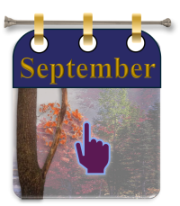 A calendar image for September with a pointer hand